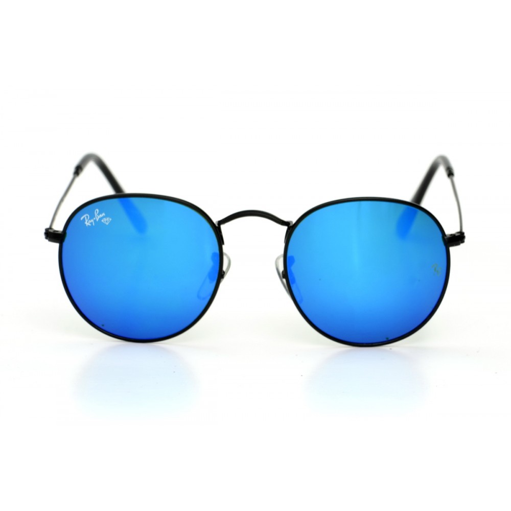 Солнцезащитные очки Ray-ban круглые 3447blue-b купить в интернет ...