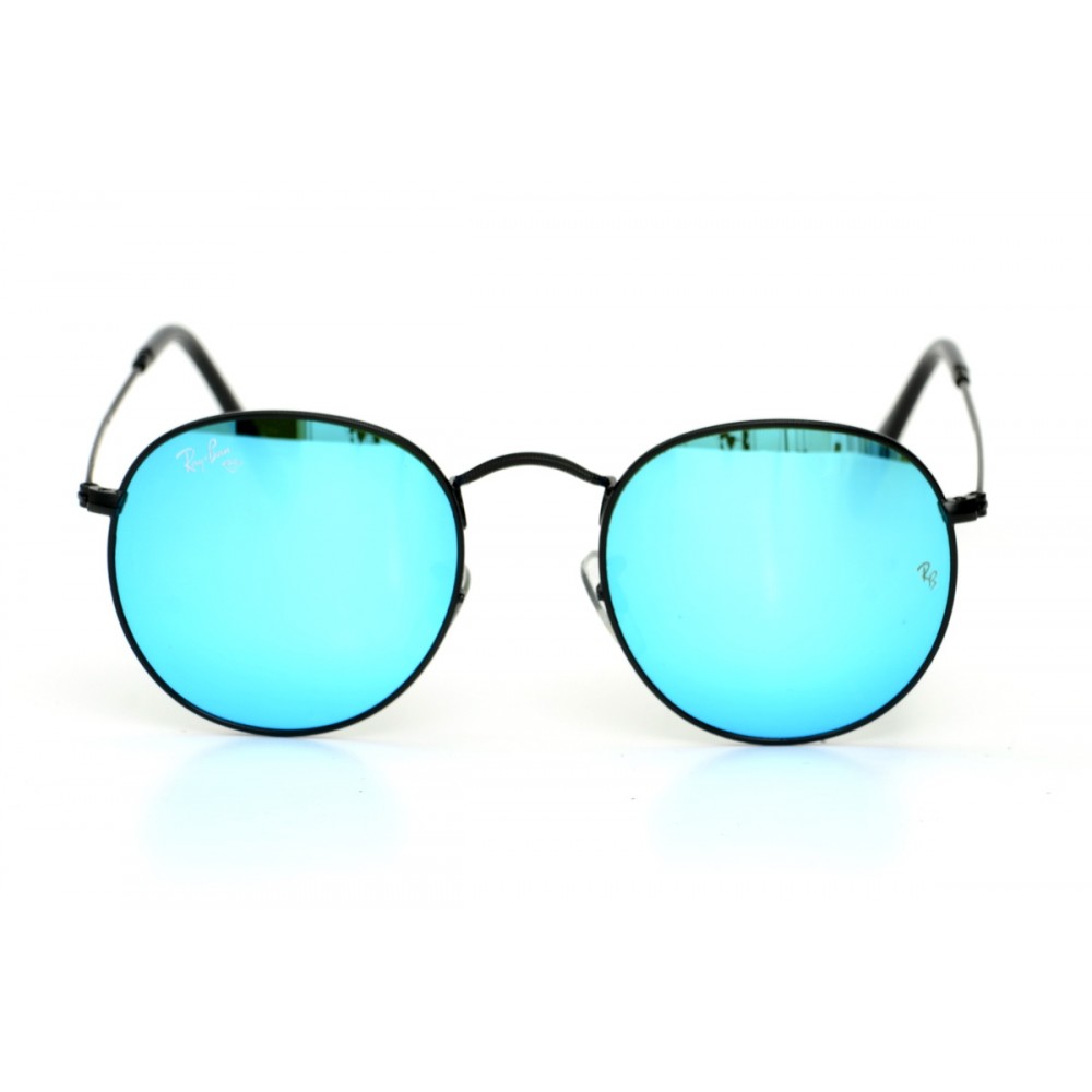 Солнцезащитные очки Ray-ban круглые 3447aqua-b купить в интернет ...