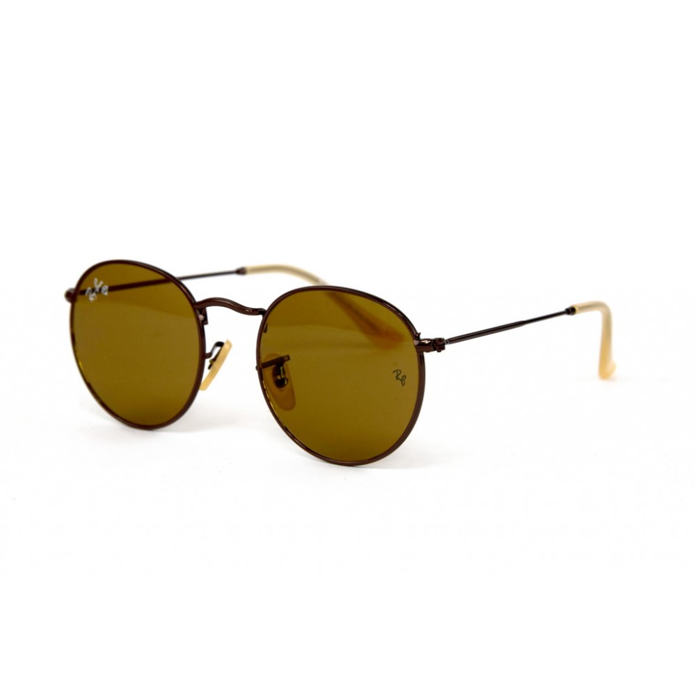 Солнцезащитные очки Ray-ban круглые 3447-brown-br купить в интернет ...